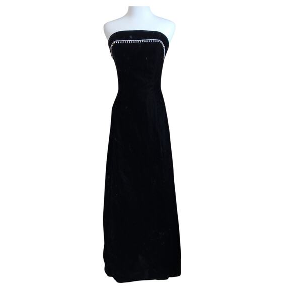 NEW Y2K SCOTT MCCLINTOCK Dress Crushed Velvet READ Small Formal Prom Vintage 00s - Picture 1 of 16